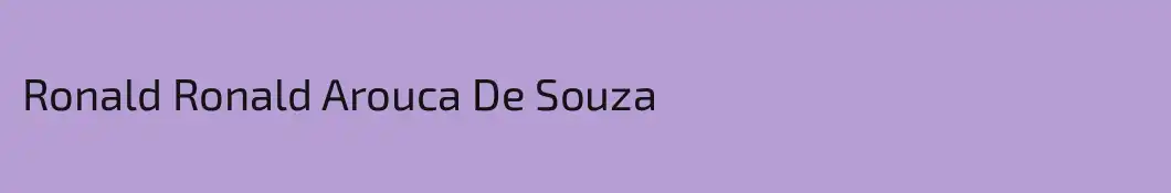 Ronald Ronald Arouca De Souza